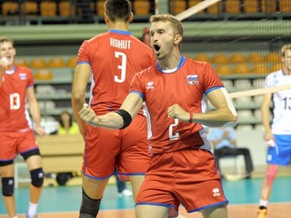 Michal Masný zo Slovenska počas prípravného zápasu s Fínskom.