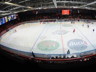 Hokejový stánok v Donecku.