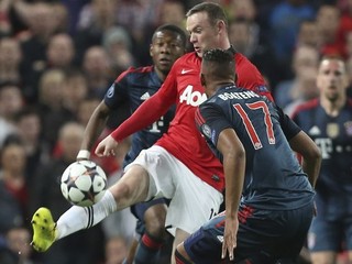 Útočník Manchestru United Wayne Rooney môže klubu v odvete s Bayernom chýbať.