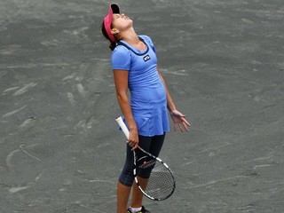 Slovenská tenistka Jana Čepelová počas finále.