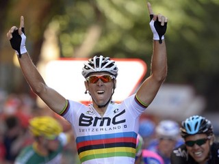 Belgický cyklista Philippe Gilbert z  tímu BMC.