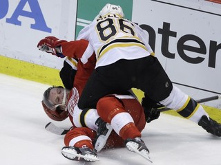 Justin Abdelkader (na ľade).