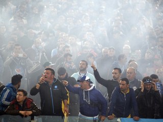 Fanúšikovia na štadióne v Ríme.