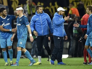 Futbalisti Zenitu Petrohrad po zápase Ligy majstrov v Dortmunde. Ilustračné foto.