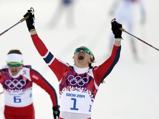 Maiken Caspersen Fallová sa tešila zo zlatej aj v Soči.