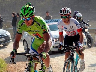Peter Sagan v zelenom drese tímu Cannondale.