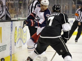 Marián Gáborík v bielom drese Columbusu.