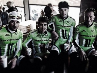 Peter Sagan s kolegami z tímu Cannondale.
