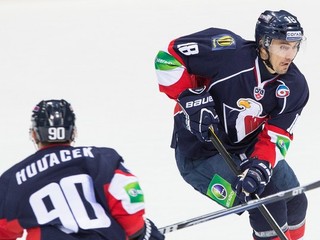 Hráči Slovana Libor Hudáček a Miroslav Šatan.