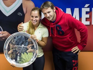 Dominika Cibulková a tréner Matej Lipták.