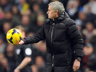 Mourinho v zápase v Manchestri.