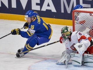 Alexander Salák v bránke českého národného mužstva.