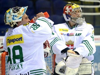Brankári Skalice: Patrik Romančik a Miroslav Lipovský (vľavo).