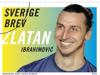 Ibrahimovič na poštovej známke.