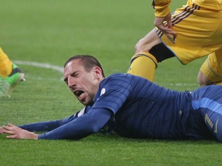 Franck Ribéry sa v dvojzápase s Ukarajinou zranil a Bayernu nepomôže.