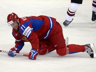 Útočník Iľja Kovaľčuk v drese ruskej reprezentácie.