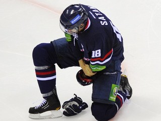 Miroslav Šatan zo Slovana počas zápasu KHL medzi HC Slovan Bratislava a Sibir Novosibirsk 30. októbra 2012.