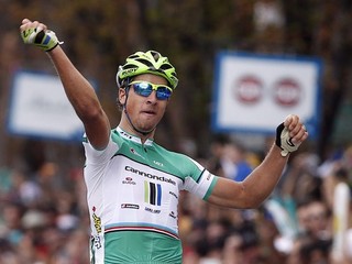 Sagan predviedol v Alberte ďalšie víťazné gesto a získal zelený dres