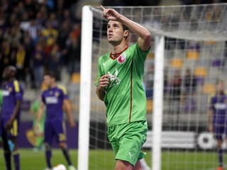 Ivan Marcano z Rubinu Kazaň sa raduje z gólu proti Mariboru.