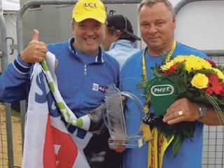 Mediálny manažér Jozef Korbel (vľavo) a Ľubomír Sagan.