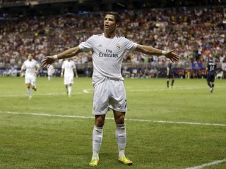 Cristiano Ronaldo oslavuje svoj gól.