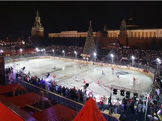 Zápas hviezd KHL v januári 2009 v Moskve.