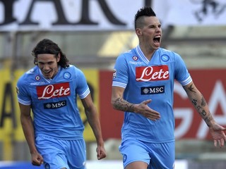 Marek Hamšík s Edisonom Cavanim.