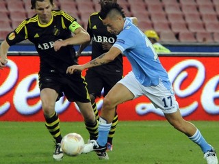 Marek Hamšík v zápase s AIK Štokholm.