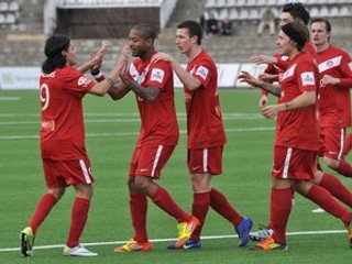 Futbalisti Trenčína po vyrovnávajúcom góle na 2:2.