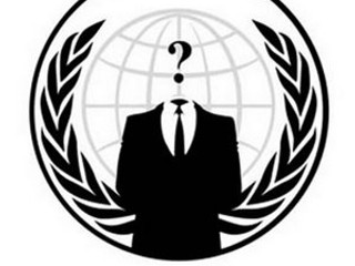 Logo hackerskej skupiny Anonymous.