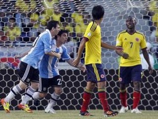 Lionel Messi oslavuje svoj gól.