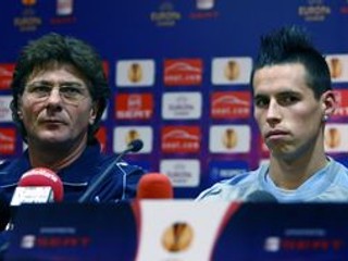 Tréner SSC Neapol Walter Mazzarri a Marek Hamšík.
