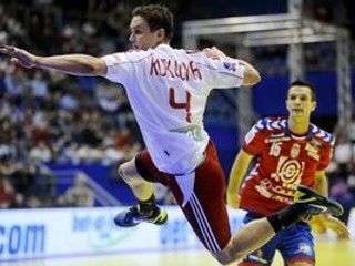 Peter Kukučka počas zápasu so Srbskom.