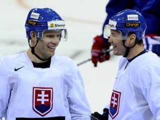 Ľuboš Bartečko (vľavo) a Ladislav Nagy počas majstrovstiev sveta 2011.