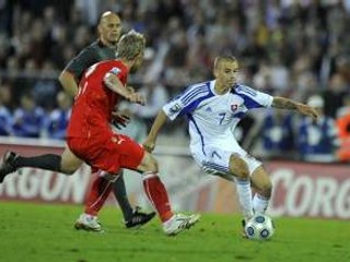 Vladimír Weiss v drese reprezentácie.