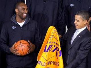 Americký prezident Barack Obama a Kobe Bryant.