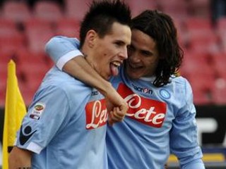 Marek Hamšék (vľavo) a Edison Cavani
