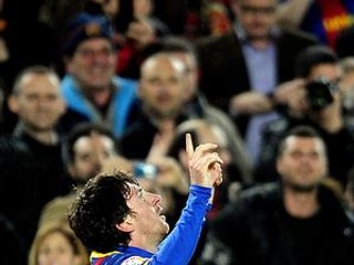 Lionel Messi v zápase s Bilbaom.