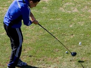 Marek Hamšík na golfe v Afrike počas majstrovstiev sveta.