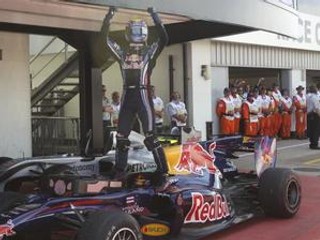 Víťazná radosť Marka Webbera