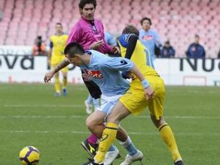 Marek Hamšík v zápase proti Chievu Verona.