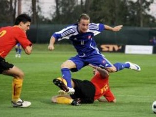 Miroslav Stoch v drese reprezentácie do 21 rokov.