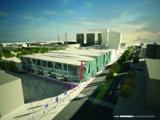 Na snímke vizualizácia k prestavbe Zimného štadióna Ondreja Nepelu v bratislavskej mestskej časti Nové Mesto pre potreby usporiadania Majstrovstiev sveta v ľadovom hokeji 2011 v Bratislave 24. septembra 2008.