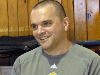 Tréner KB Slávie TU Košice Juraj Gacík.