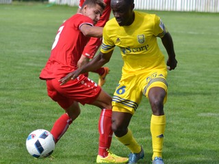 Autor víťazného gólu. Emmanuel Mensah sa presadil už v 6. minúte.