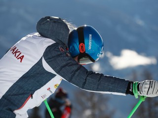 Petra Vlhová pred pretekmi super-G žien Svetového pohára vo švajčiarskej Crans Montane.