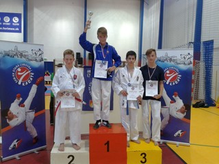 Medailisti. Zľava: strieborný Igor Hauser a víťaz Tomáš Gajan.