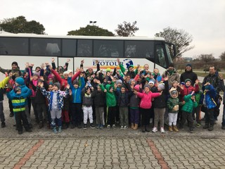 Na ligu cestovali v dvoch autobusoch. 