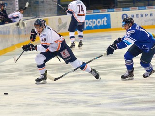 Rozhodujúci gól Popradu dal Samuel Mlynarovič (vpravo).