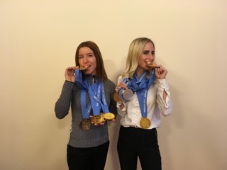 Henrieta Farkašová spolu s navádzačkou Natáliou Šubrtovou.